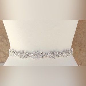 Sew-on Bridal Belt. Rhinestone belt.